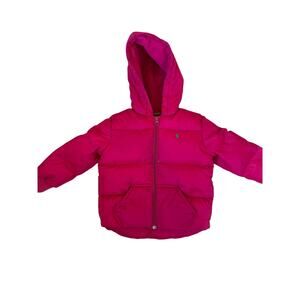 Ralph Lauren Girls Pink Puffer Jacket 5